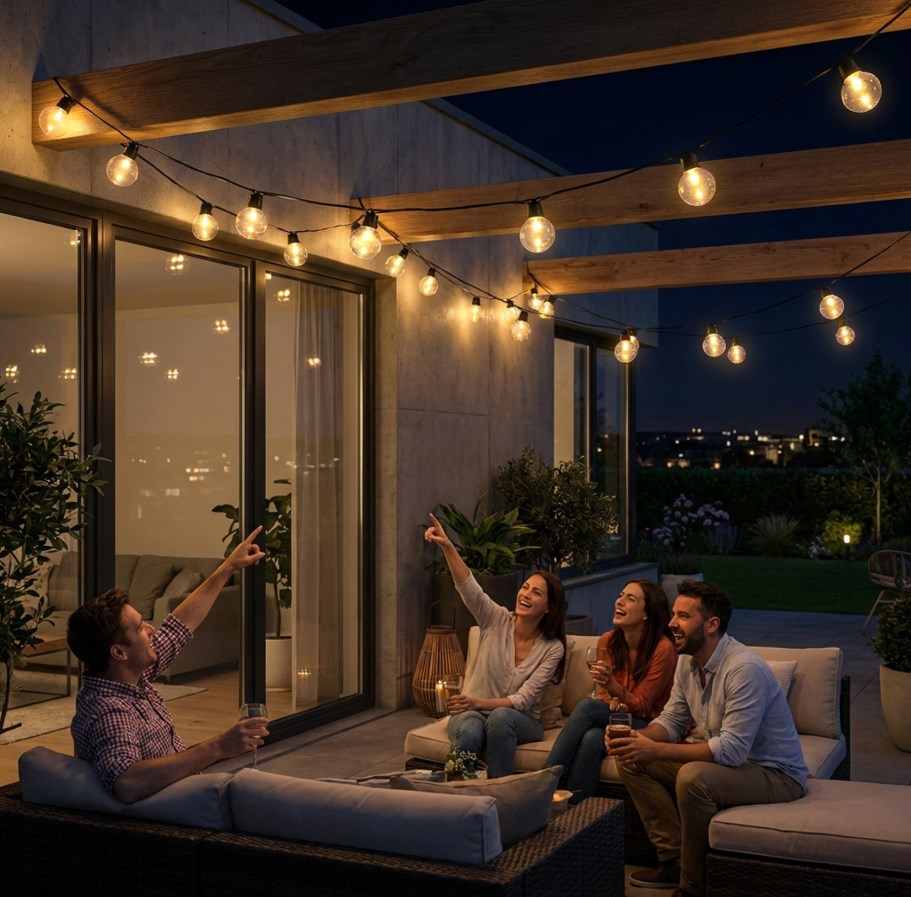 Girlanda solarna ogrodowa 30 LED GLADI CONTROL 10,6 m 3000K z pilotem